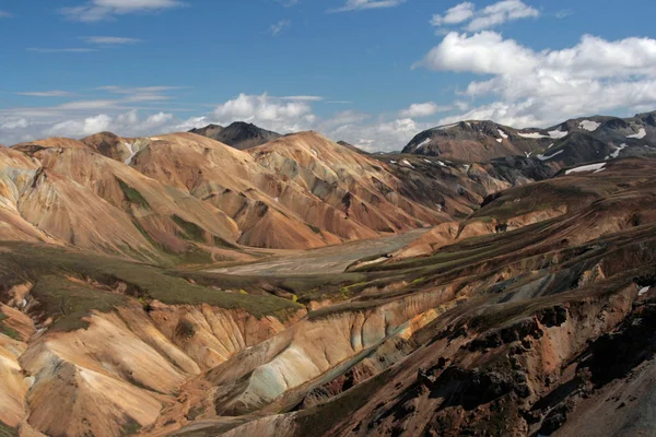 Landmannalaugar Dağlık Arazisindeki Manzara — Stok fotoğraf