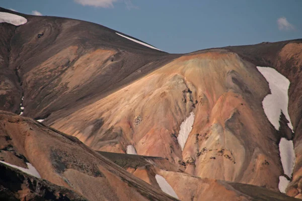 Paesaggio Negli Altopiani Landmannalaugar Ghianda — Foto Stock