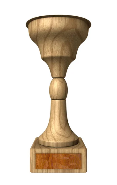 Wykonane Puchar Trofeum Drewnie — Zdjęcie stockowe
