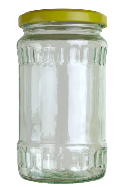 Beyaz Üzerine Izole Edilmiş Boş Bir Bardağı Kapat — Stok fotoğraf