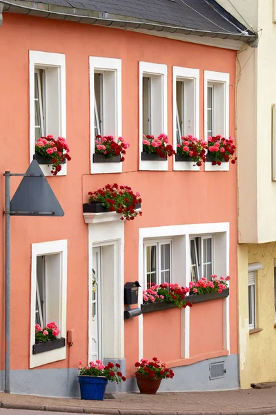 Fachada Histórica Casa Ciudad Saarburg Rhineland Pfalz Alemania — Foto de Stock