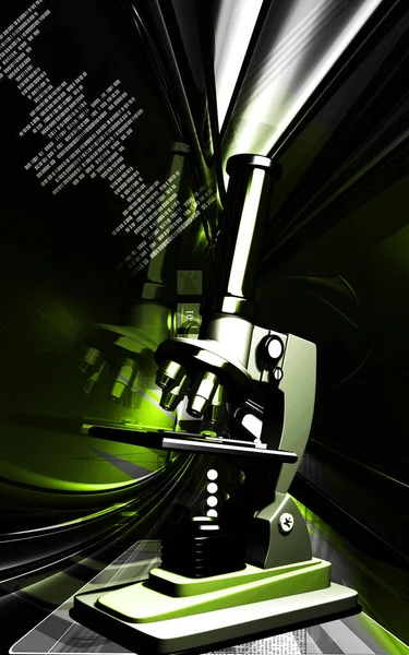 Digital Illustration Microscope Colour Background — 图库照片