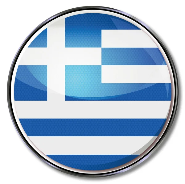 Κουμπί Ελλάδα Σημαία Και Χαρτογραφία — Φωτογραφία Αρχείου