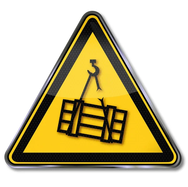 Hazard Symbol Warning Suspended Loads — Stock Photo, Image