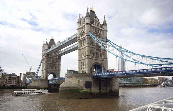 Panoramafoto Von Tower Bridge London Vereinigtes Königreich — Stockfoto