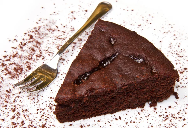 Dark Chocolate Cake Achtergrond — Stockfoto