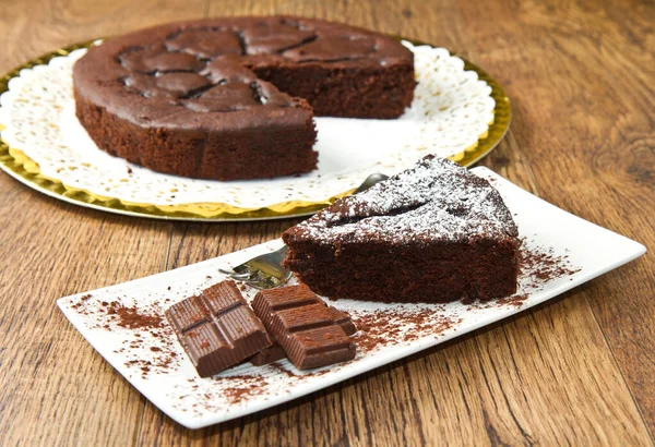 Темный Шоколадный Торт Фоне — стоковое фото