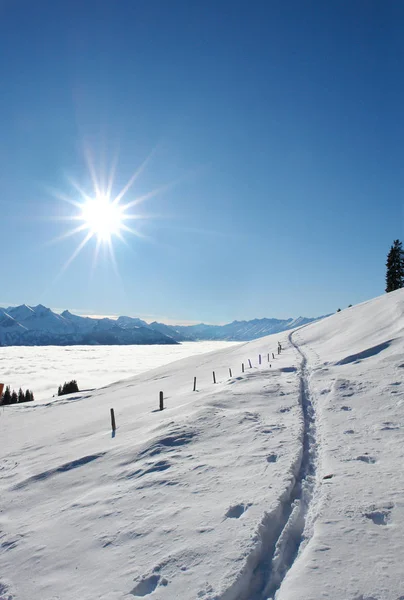 Vacker Natur Med Moln — Stockfoto