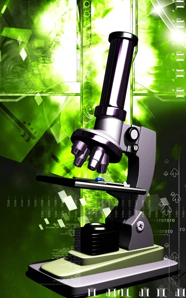 Digital Illustration Microscope Colour Background — Fotografia de Stock
