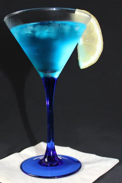 Cocktail Van Blauwe Curacao Kleine Lafaard — Stockfoto