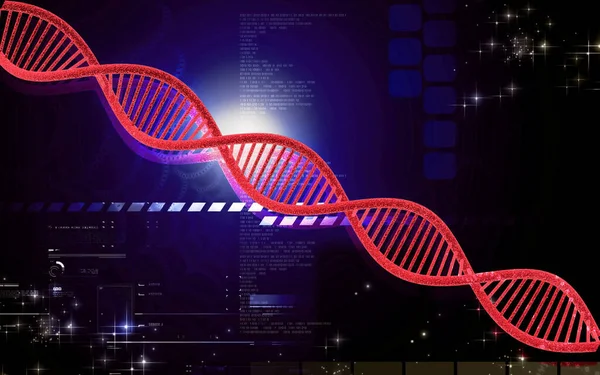 Digital Illustration Dna Structure Colour Background — Stock Photo, Image