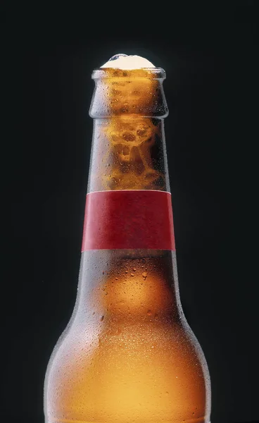 Vers Bier Met Een Blanco Etiket — Stockfoto