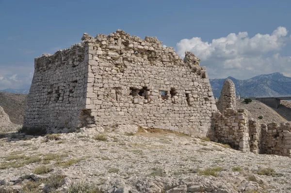 Φρούριο Στη Γέφυρα Φρούριο Pag Κροάτεια — Φωτογραφία Αρχείου