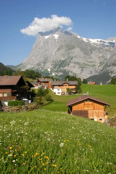 Vista Panorâmica Paisagem Majestosa Dos Alpes — Fotografia de Stock