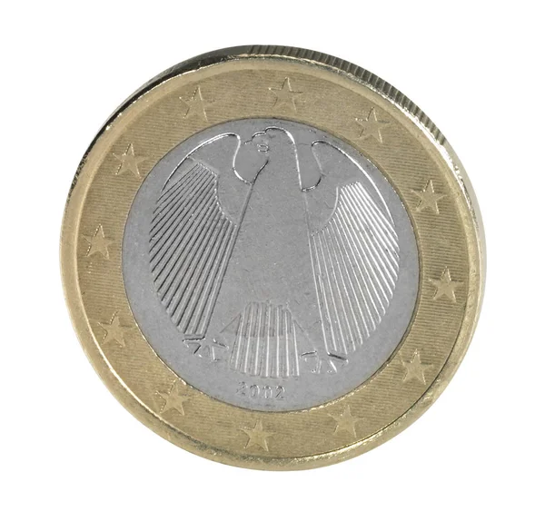 Euroérme Hátoldala Fehér Alapon Elszigetelt — Stock Fotó