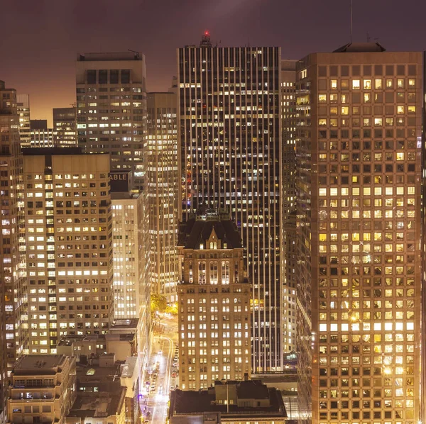 Antenne Von San Francisco Bei Nacht — Stockfoto