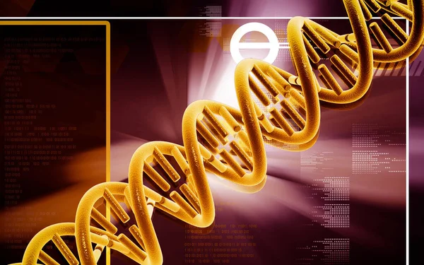 Digital Illustration Dna Structure Colour Background — Stock Photo, Image