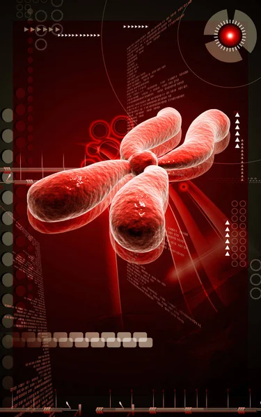 Illustration Numérique Chromosome Couleur Fond — Photo