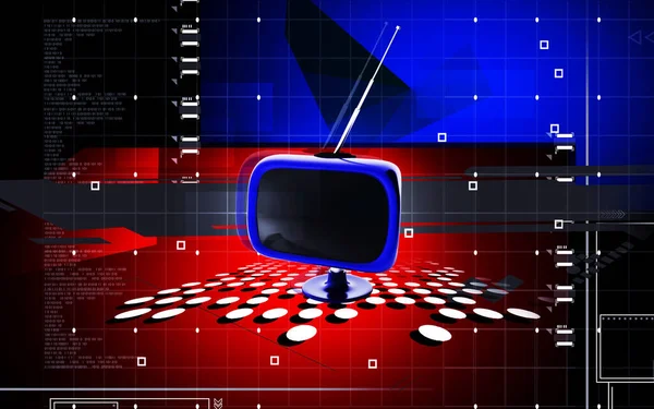 Digitale Darstellung Des Fernsehens Farbigen Hintergrund — Stockfoto
