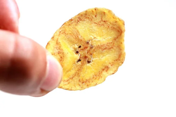 Banana Chip Hand — Stock Photo, Image