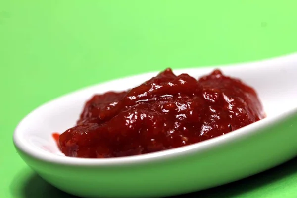 Hot Sauce Spoon — Stock Photo, Image