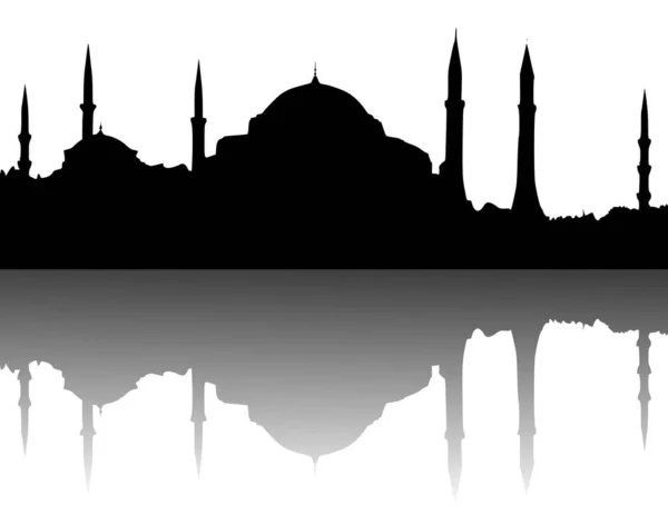 Silhouet Hagia Sophia Istanbul — Stockfoto