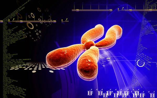 Digital Illustration Chromosome Colour Background — Stockfoto