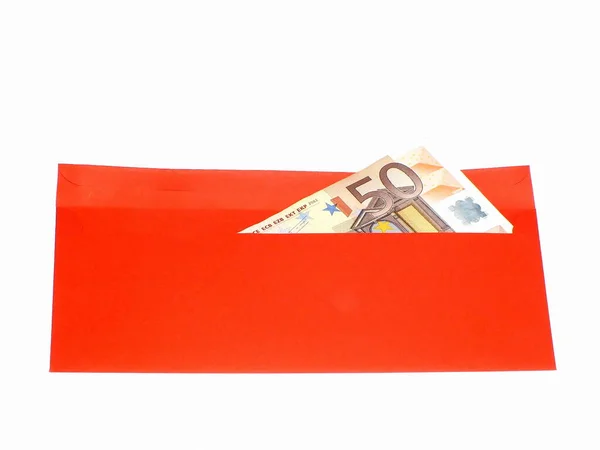 Euros Red Letter White Background — Stock Photo, Image