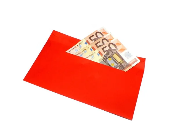 白い背景の赤い文字でユーロ — ストック写真