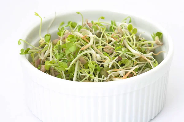 Tazón Ensalada Espinacas Plato Blanco —  Fotos de Stock