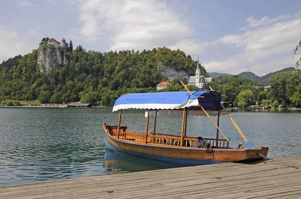 Lago Bañado Por Isla Eslovenia — Foto de Stock