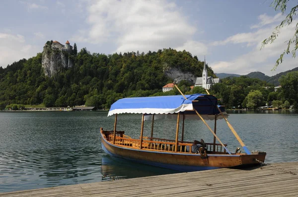 Lago Bañado Por Isla Eslovenia — Foto de Stock