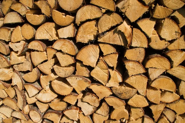 Brennholz Holzstapel Rundholz — Stockfoto