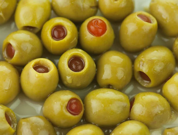 green stuffed olives ,close up for background