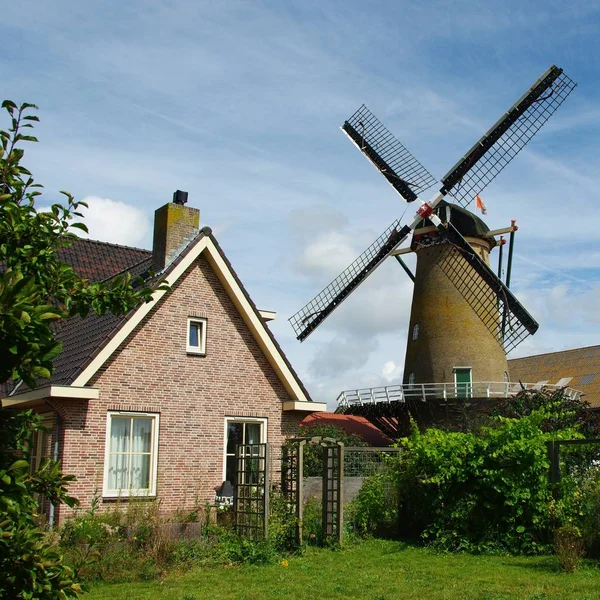 Wiatrak Hoop Ouddorp Południowe Niderlandy — Zdjęcie stockowe