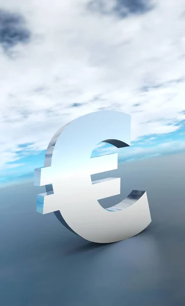 Het Grote Euroteken Silberblau — Stockfoto
