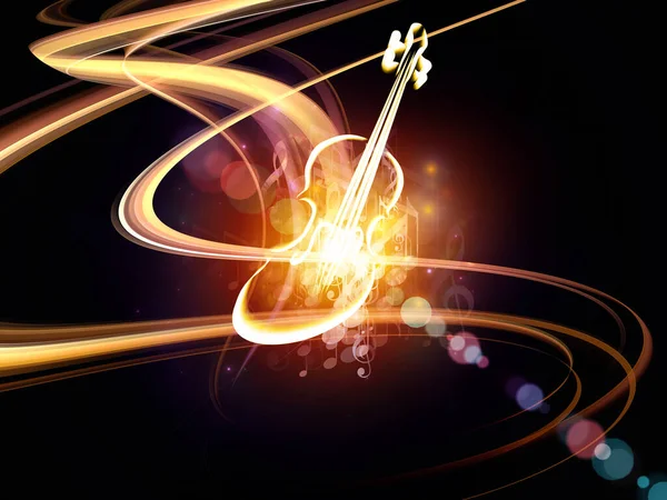 小提琴图形 乐谱和设计元素的组成 适合作为古典音乐和民间音乐 表演和娱乐项目的背景 — 图库照片