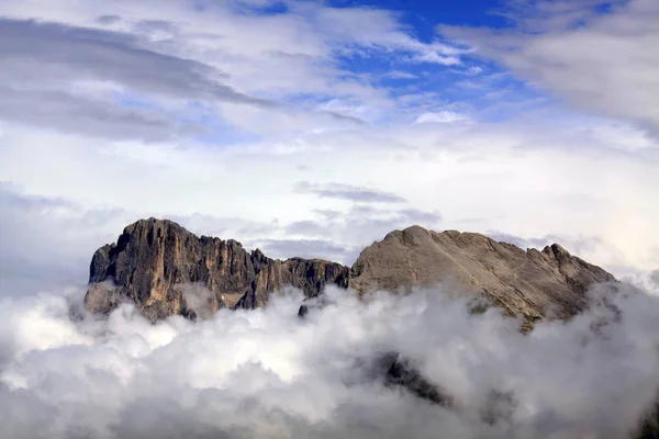 Langkofel Sasso Piatto Cloud — Stock Photo, Image