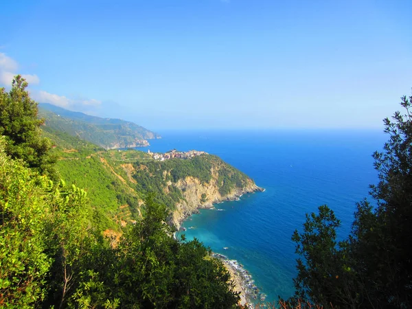 Villaggio Sulla Costa Italiana Liguria — Foto Stock