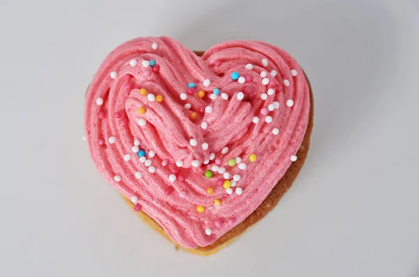 Muffin Forma Cuore Concetto Cibo — Foto Stock