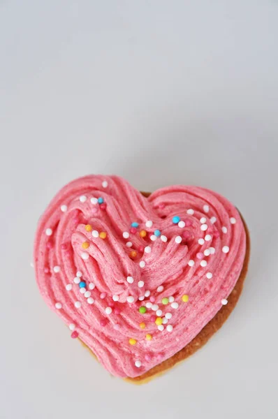 Muffin Forma Coração Conceito Comida — Fotografia de Stock