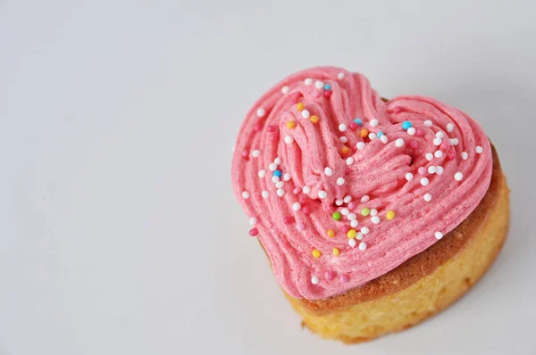 Muffin Forma Coração Conceito Comida — Fotografia de Stock