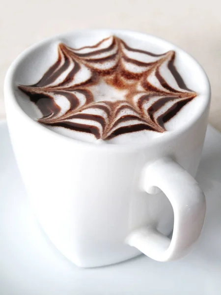 Kaffee Einer Weißen Tasse — Stockfoto