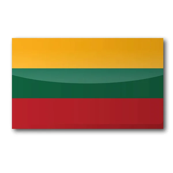 Litvánia Lobogója Országlobogó — Stock Fotó