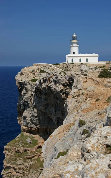 Lighthouse Cap Cavalleria Minorca — Stock Photo, Image