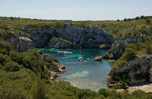 Baie Des Cales Anses Minorca Cals — Photo