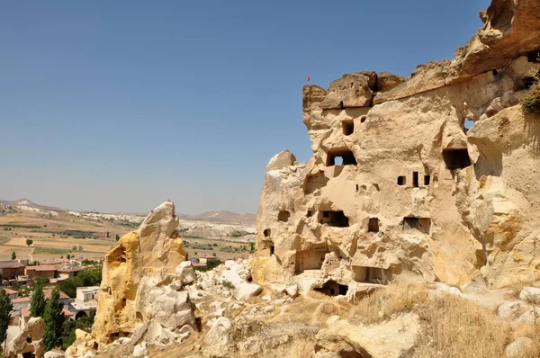 Estas Cuevas Cappadocia Están Habitadas —  Fotos de Stock