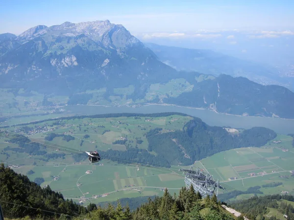 Lucerne Μια Συμπαγής Πόλη Στην Ελβετία Γνωστή Για Διατηρημένη Μεσαιωνική — Φωτογραφία Αρχείου