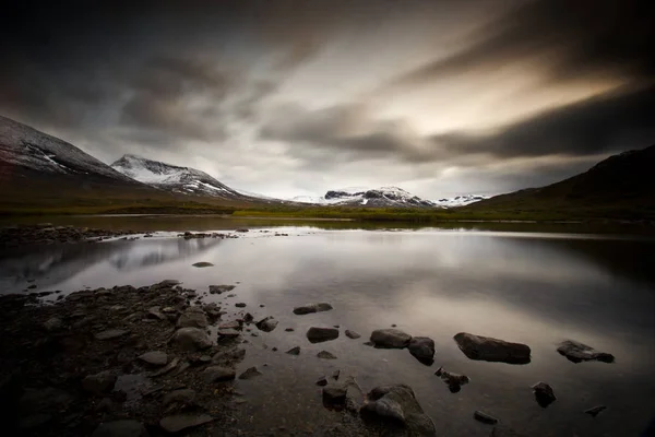 Natura Viaggi Svezia Lago Scandinavia Mirroring Silenzio Turismo Shore Ambiente — Foto Stock