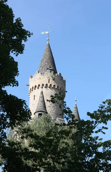 Vista Panorâmica Majestosa Arquitetura Medieval Castelo — Fotografia de Stock